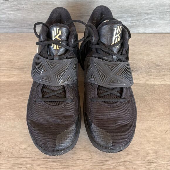 Nike Kyrie Flytrap III Mens Size 12 BQ3060-008 Black Metallic Gold Star Shoes main image 4